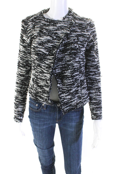 Generation Love Women's Tweed Snap Closure Jacket Black/White Size S