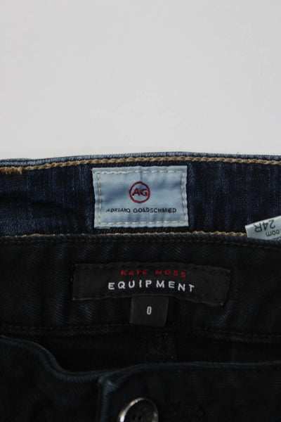 AG Adriano Goldschmied Kate Moss Equipment Womens Jeans Blue Size 24 0 Lot 2