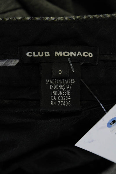 Club Monaco Womens Low-Rise Rolled Up Hem Flat Pedal Pusher Pants Gray Size 0