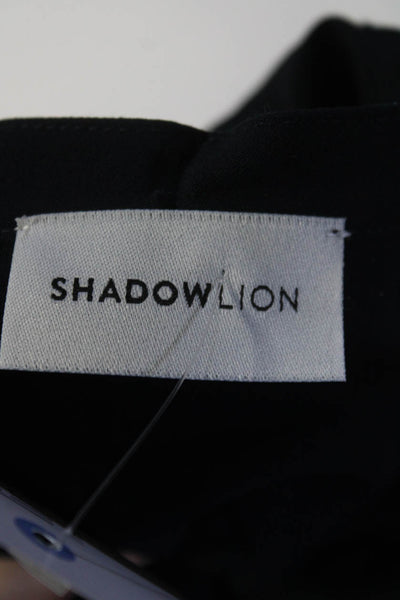 Shadow Lion Womens Long Sleeve Crew Neck Midi Shirt Dress Navy Blue Size Small