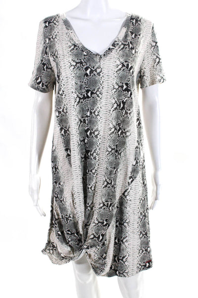 Philanthropy Womens Cotton Animal Print T-Shirt Dress Beige Size M XS Lot 2