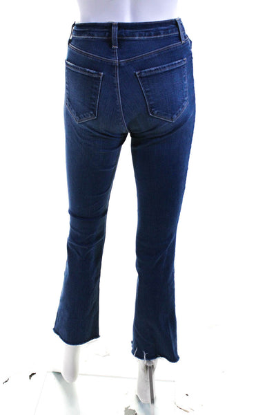 L'Agence Womens Oriana High Rise Straight Leg Jeans Blue Cotton Size 24