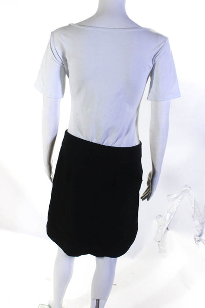 Grey Jason Wu Women's Button Front Mini Skirt Black Size 4