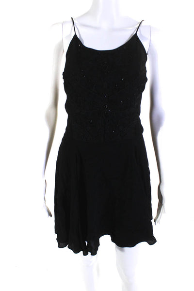 Lovers + Friends Women's Sleeveless Embellished Mini Dress Black Size M