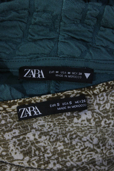 Zara Womens Textured Knit Floral Sheath A Line Dress Size Small Medium Lot 2