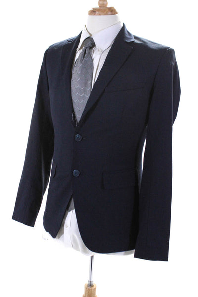 Shadow Lion Men's Long Sleeve Two Button Line Jacket Navy Blue Size 36