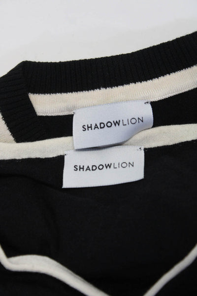 Shadow Lion Women's Crewneck Long Sleeve Sweater Black Size S Lot 2