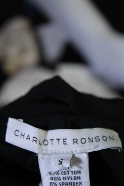 Charlotte Ronson Women's High Rise Slim Fit Lace Pants Black Size S