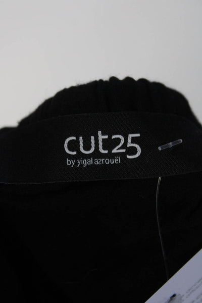 Cut 25 Women's Cowl Neck Sleeveless Tunic Blouse Black Size M