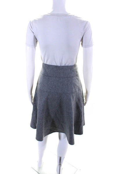 Paule Ka Womens Knee Length A Line Skirt Gray Wool Size EUR 38