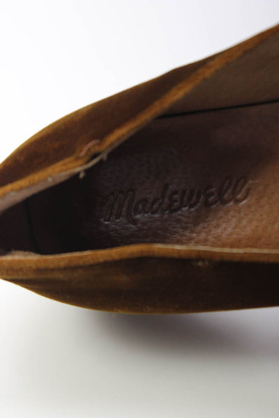 Madewell Womens Velvet Slide On Casual Loafers Brass Brown Size 7.5