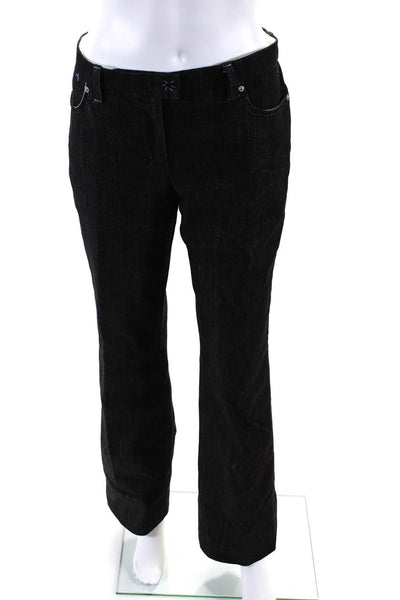 Malo Womens Cotton Denim Low-Rise Darted Front Flared Hem Jeans Black Size 44