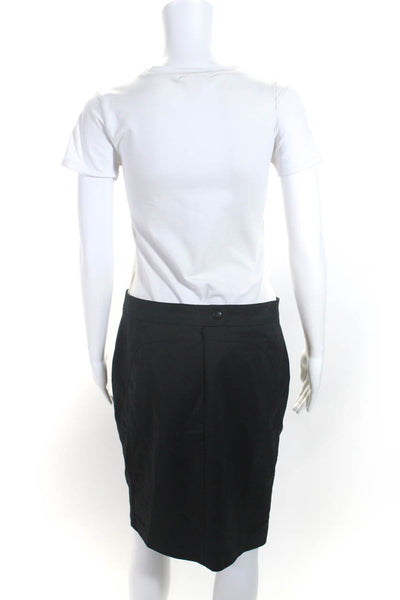 Akris Punto Women's Lined Knee Length Pencil Skirt Black Size 8