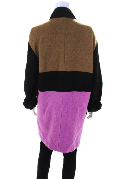 Peter Som Collective Womens Colorblock Wool Coat Size 4 13806813