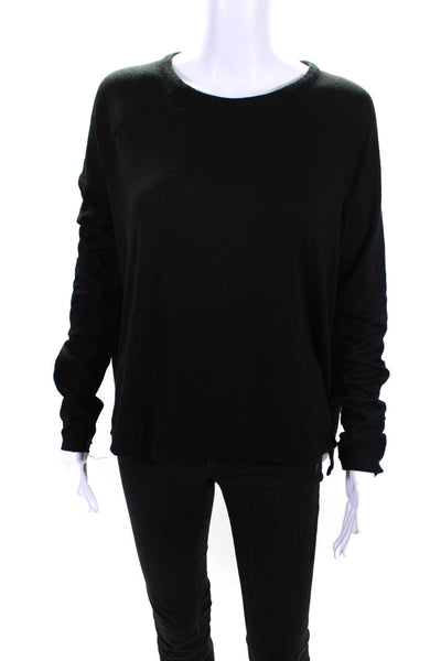Rag & Bone Jean Womens Long Sleeves Crew Neck Pullover Sweater Black Size Medium