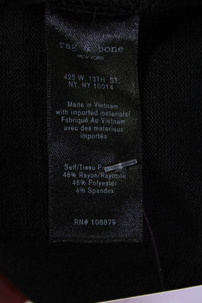 Rag & Bone Jean Womens Long Sleeves Crew Neck Pullover Sweater Black Size Medium
