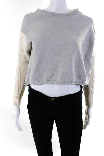 3.1 Phillip Lim Womens French Terry Cable Sweatshirt Size 0 12692252