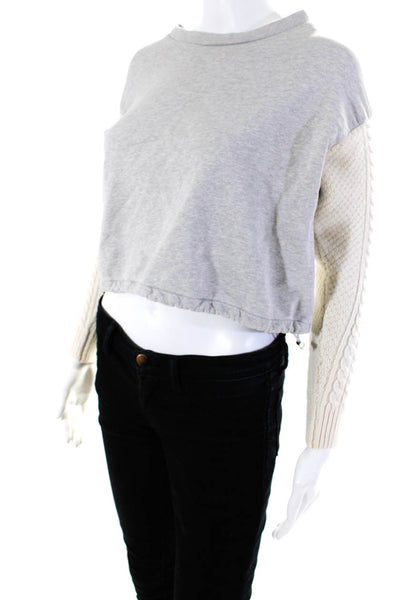 3.1 Phillip Lim Womens French Terry Cable Sweatshirt Size 0 12692252