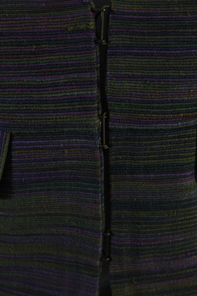 Charlotte Ronson Women's Silk Striped Jacket Shorts Set Multicolor Size 4, 2