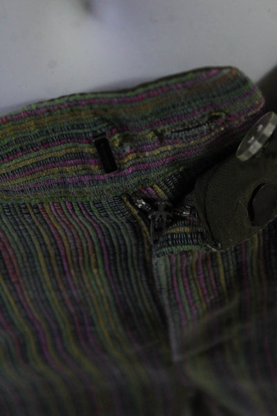 Charlotte Ronson Women's Silk Striped Jacket Shorts Set Multicolor Size 4, 2