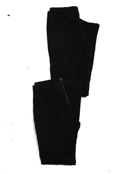 Theory Women's Hook Closure Straight Leg Dress Pant Black Size 4 Lot 2