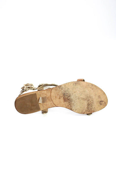 Belle Sigerson Morrison Women's Open Toe Strappy Flat Sandals Brown Size 8