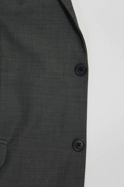 Calvin Klein Mens Notched Lapel No Vent Two Button Blazer Jacket Black Size 20 R
