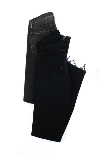 Frame J Brand Womens Gray Mid-Rise Skinny Leg Jeans Size 24 25 lot 2