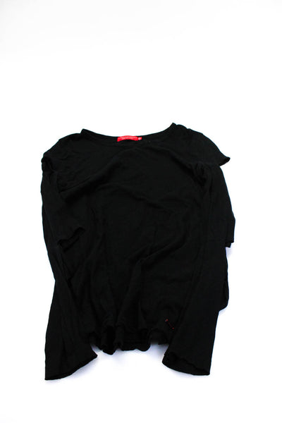LNA Philanthropy Womens Long Sleeve Shirts Black Brown Size XS Small Lot 2