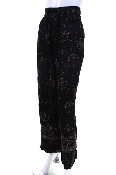 Rebecca Taylor Womens Fleur Silk Wide Leg Pants Size XL 13846158