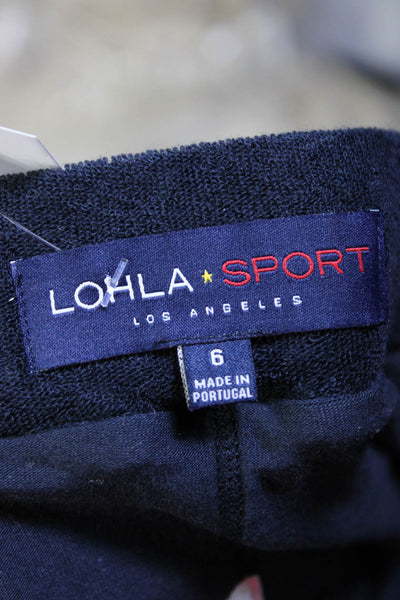 Lohla Sport Womens Elastic Waistband Terry Skort Shorts Navy Blue Size 6
