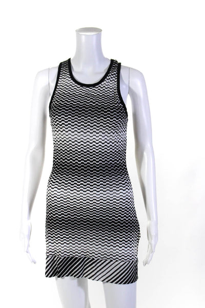 Missoni Mare Women's Zig Zag Sleeveless Crewneck Tank Dress Black Size 42