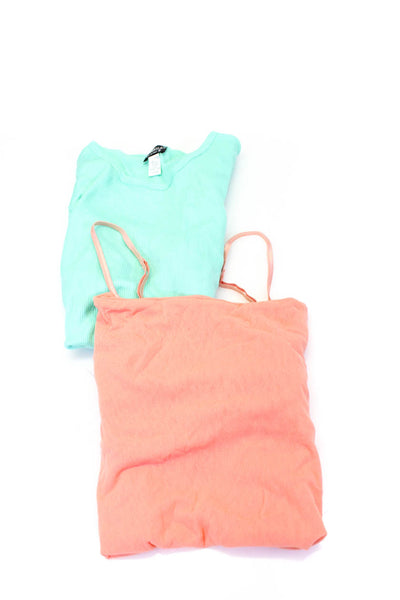 Cosabella Womens Long Sleeve T-Shirt Camisole Tank Top Blue Pink Size L Lot 2