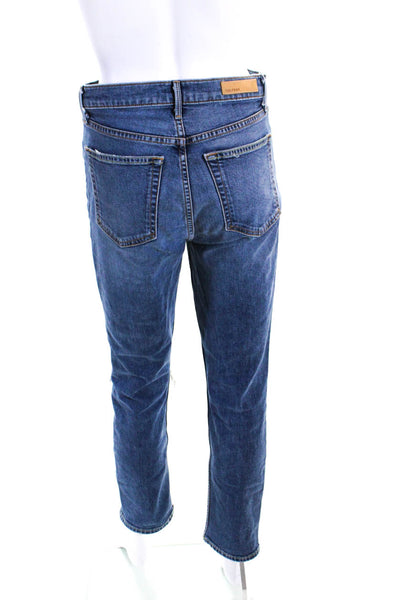 Grlfrnd Womens Slim Leg Reed Jeans Sandblast Blue Cotton Size 27