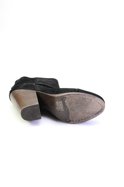 Rag & Bone Womens Almond Toe Cuban Heel Ankle Boots Black Suede Size 36 6