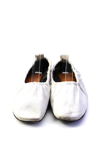 Rag & Bone Womens Square Toe Leather Ballet Flats White Size 36 6