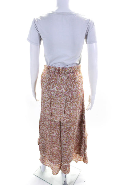 Sunday Women's Zip Closure Asymmetrical Hem Floral Maxi Skirt Size S