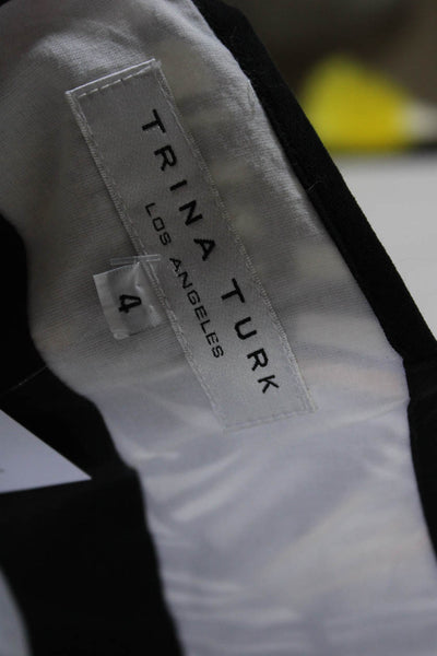 Trina Turk Women's Abstract Print Sleeveless V Neck Maxi Dress Multicolor Size 4