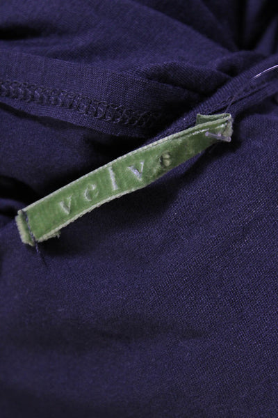 Velvet Women's Short Sleeve V-Neck Blouson Dress Gray Size M