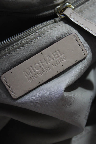 Michael Michael Kors Coated Canvas Monogram Print Small Top Handle Handbag Brown