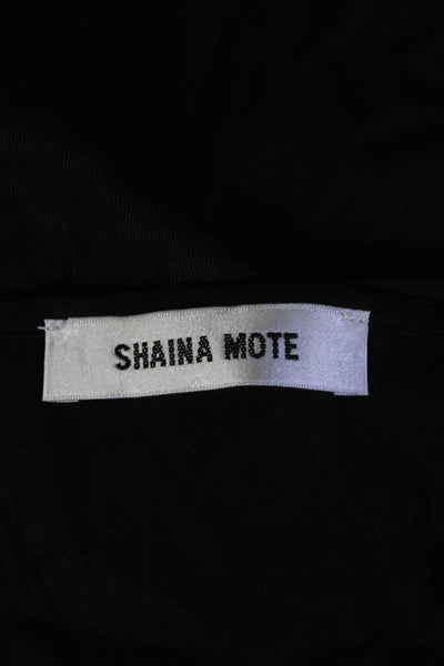 Shaina Mote Womens Layered Cut Out Back Asymmetrical Tank Top Black Size 2