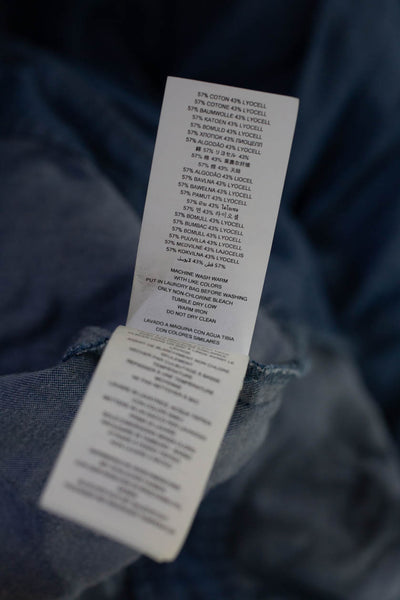 Michael Michael Kors Womens Chain Strap Cut Out Side Zip Jumpsuit Blue Size XL