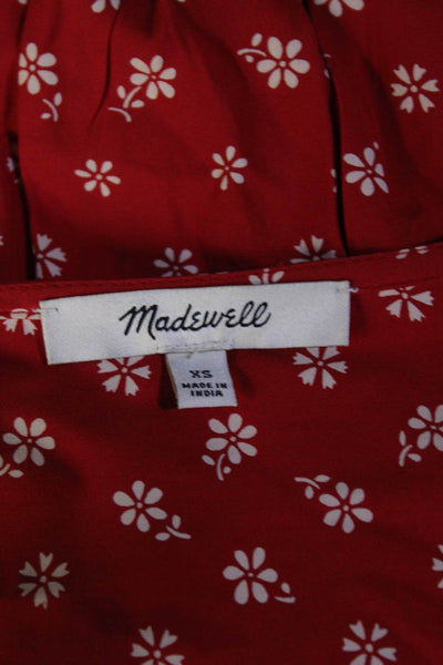 Michael Stars Madewell Womens Blouson A-Line Dresses Black Red Size XS Lot 2