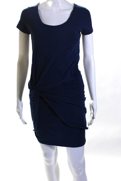 Theory Womens Cotton Knotted Waist T-Shirt Dresses Black Navy Blue Size P Lot 2