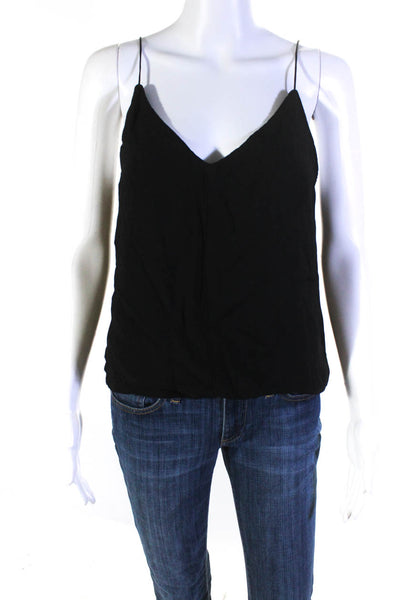 Apiece Apart Womens Spaghetti Strap V Neck Pullover Tank Top Black Size 0