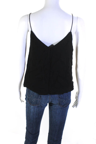 Apiece Apart Womens Spaghetti Strap V Neck Pullover Tank Top Black Size 0