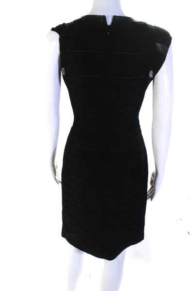 O'2nd Womens Sleeveless Sheath Midi Dress Black Wool Blend Size 0