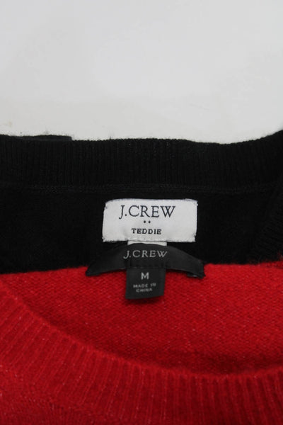 J Crew Womens Crew Neck Sweaters Tops Black Size S M Lot 2