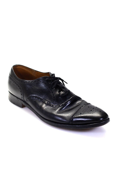 Church's Mens Perforated Leather Low Top Dress Shoes Oxfords Black Size 10D