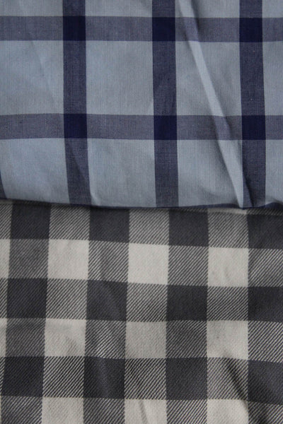 Lacoste Sartoria Gemmati Mens Cotton Button Up Shirts Gray Size M 42/16.5 Lot 2